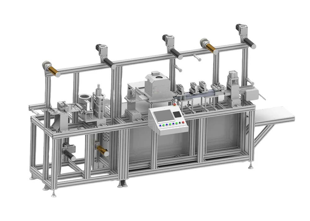Macchina semiautomatica per la produzione di cuscinetti per elettrodi a scatto